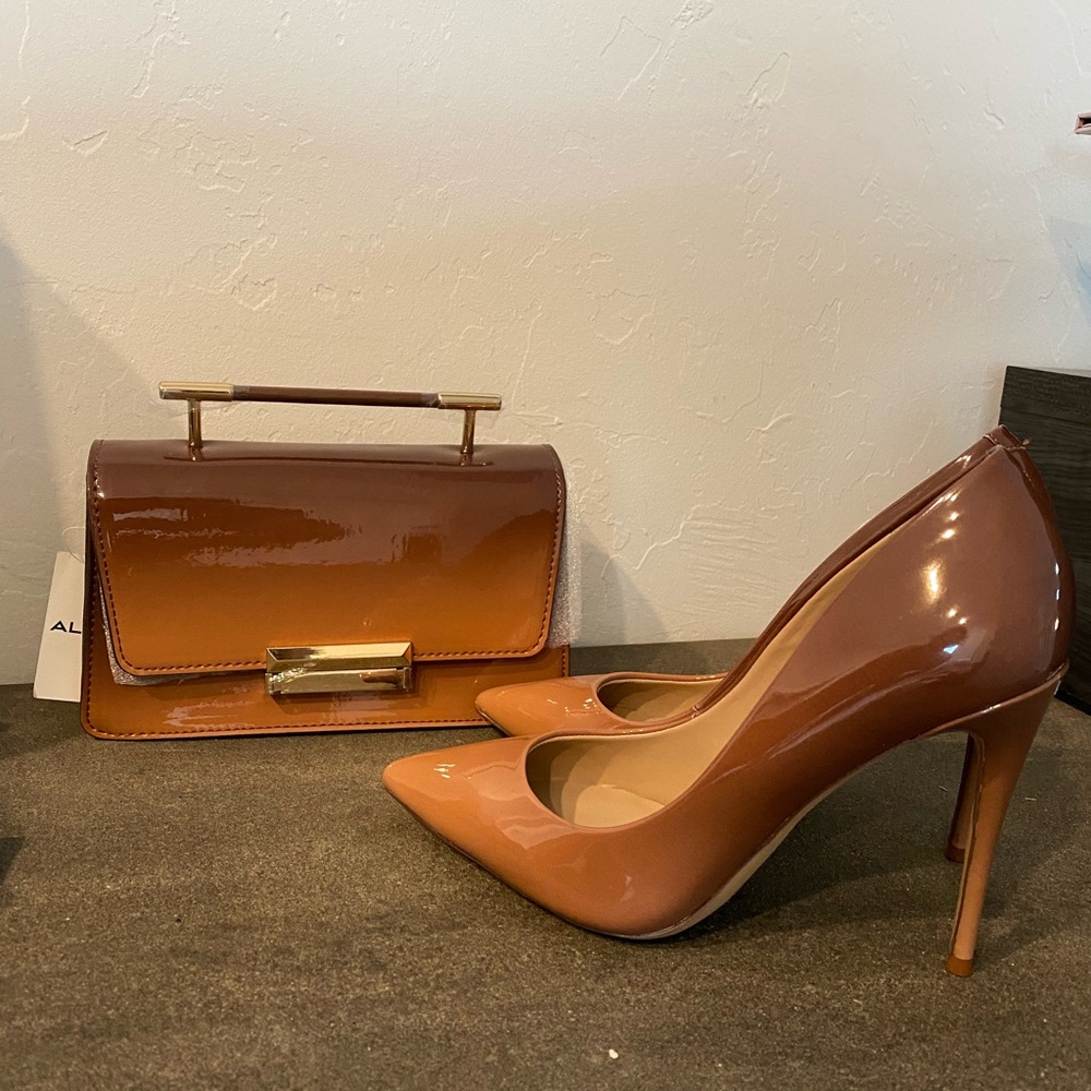 Set: NWT ALDO Ombré Patent Leather Purse and Matching Heels
